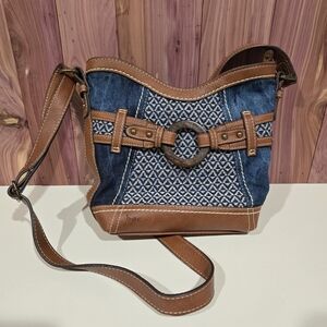 Denim & Leather Women's Bag